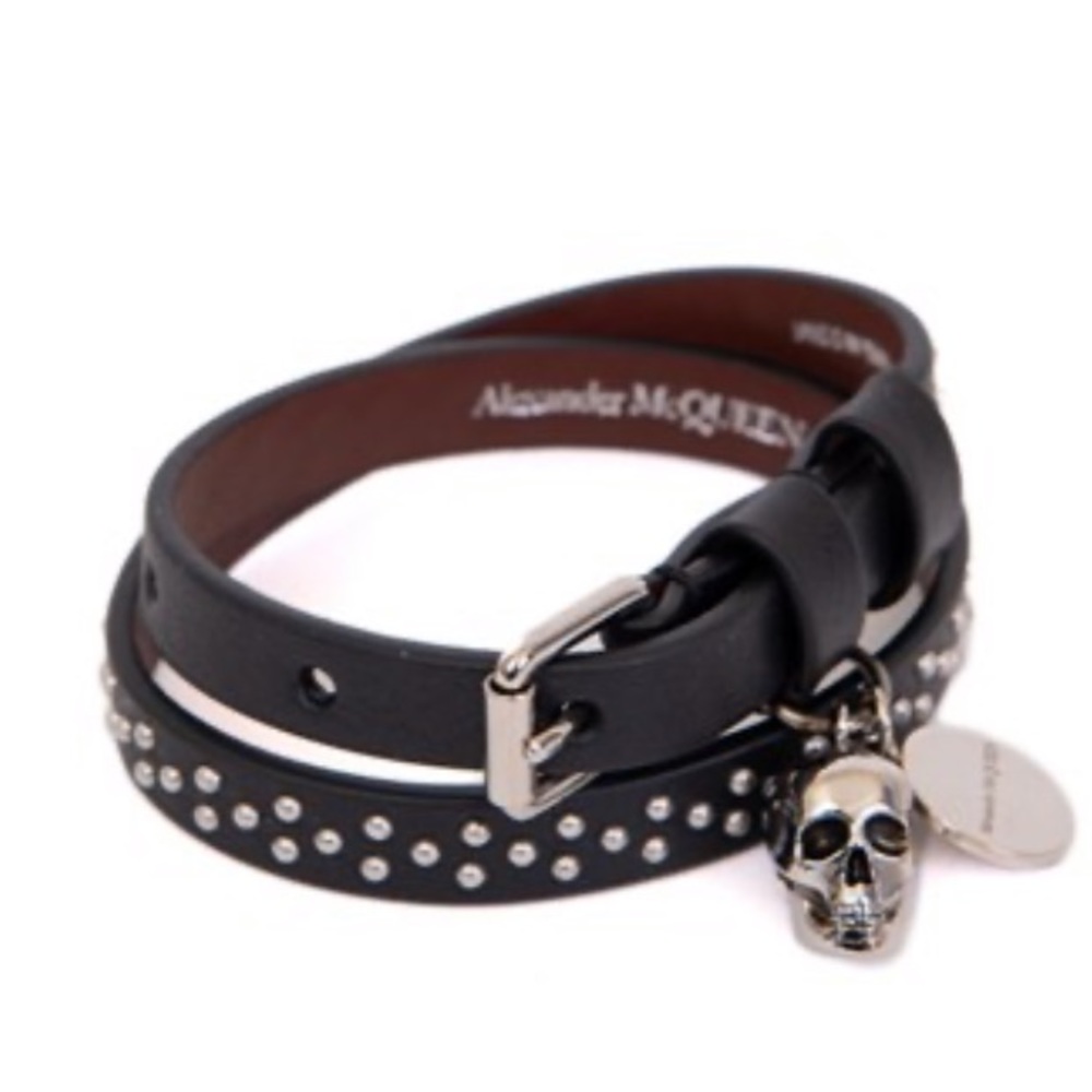 Alexander McQueen Leather Studs Bracelet, …